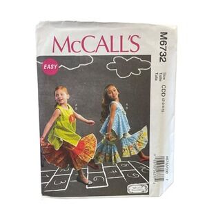 McCALL'S M6732 Girls Top and Pants Sewing Pattern Size 2-5 Easy
